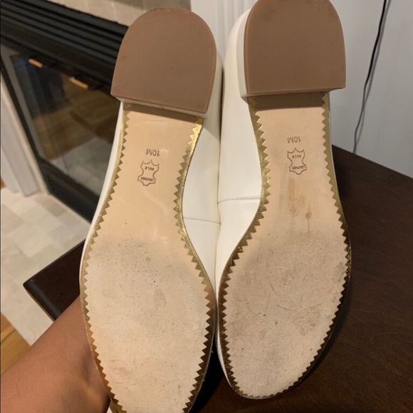 Tory Burch White Chelsea heeled ballet flat sz 10 - Picture 3 of 3